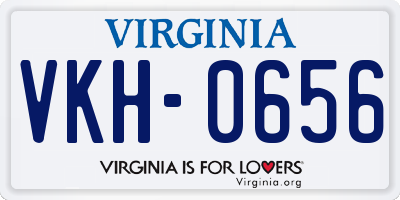 VA license plate VKH0656