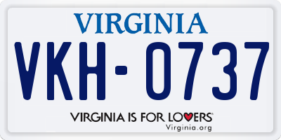 VA license plate VKH0737