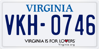 VA license plate VKH0746