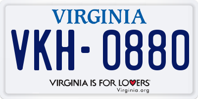 VA license plate VKH0880