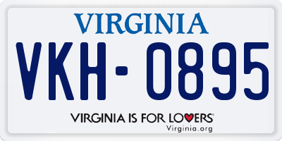 VA license plate VKH0895