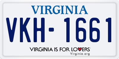 VA license plate VKH1661