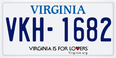 VA license plate VKH1682