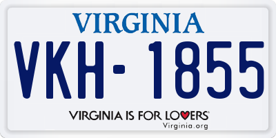VA license plate VKH1855