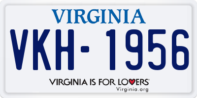 VA license plate VKH1956