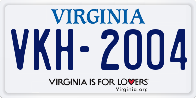 VA license plate VKH2004