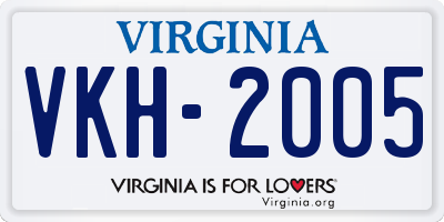 VA license plate VKH2005