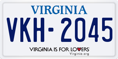 VA license plate VKH2045