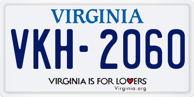 VA license plate VKH2060