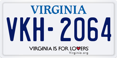 VA license plate VKH2064