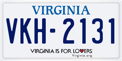 VA license plate VKH2131