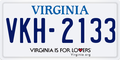 VA license plate VKH2133