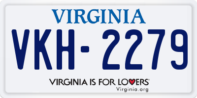VA license plate VKH2279