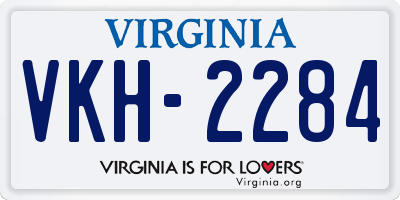 VA license plate VKH2284