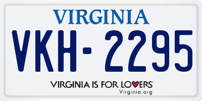 VA license plate VKH2295