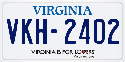 VA license plate VKH2402