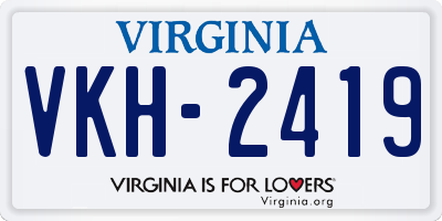VA license plate VKH2419