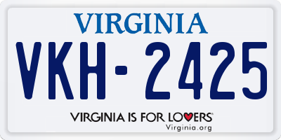 VA license plate VKH2425