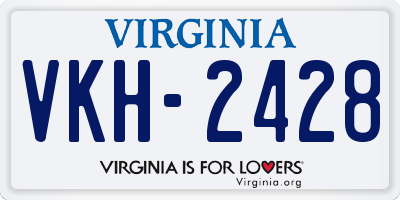 VA license plate VKH2428