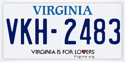 VA license plate VKH2483