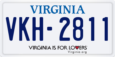 VA license plate VKH2811