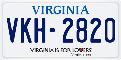 VA license plate VKH2820