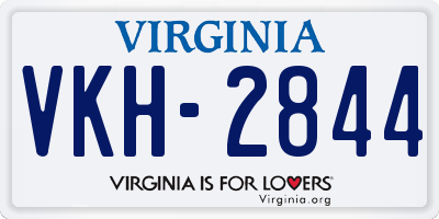 VA license plate VKH2844