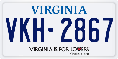 VA license plate VKH2867