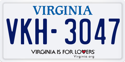 VA license plate VKH3047