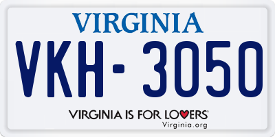 VA license plate VKH3050