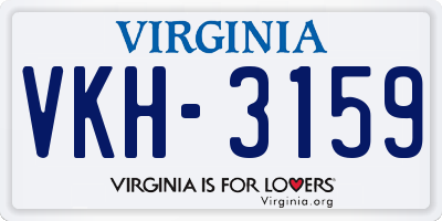 VA license plate VKH3159