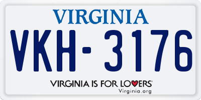 VA license plate VKH3176