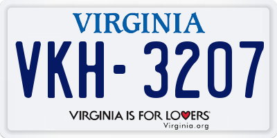VA license plate VKH3207