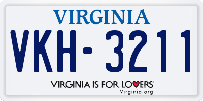 VA license plate VKH3211