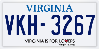 VA license plate VKH3267
