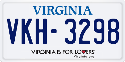 VA license plate VKH3298
