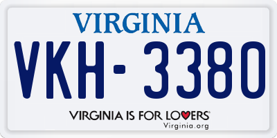 VA license plate VKH3380