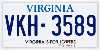 VA license plate VKH3589