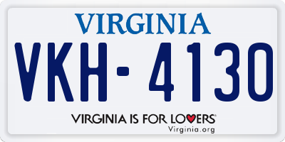 VA license plate VKH4130