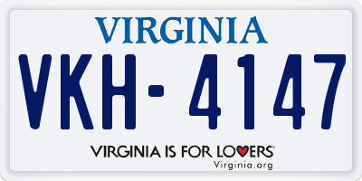 VA license plate VKH4147