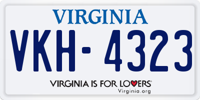 VA license plate VKH4323
