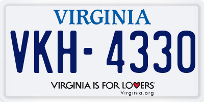 VA license plate VKH4330