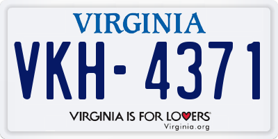 VA license plate VKH4371