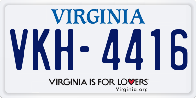 VA license plate VKH4416