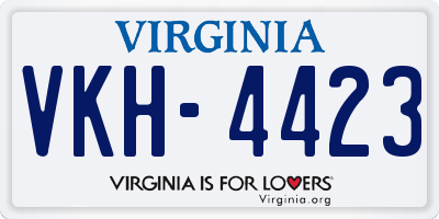 VA license plate VKH4423