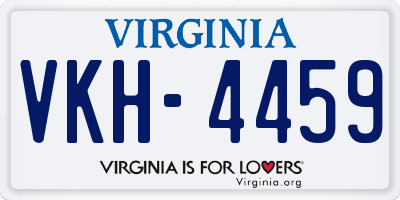 VA license plate VKH4459