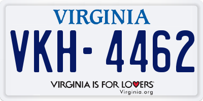 VA license plate VKH4462