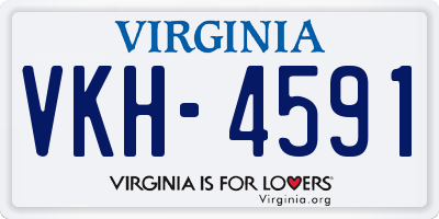 VA license plate VKH4591