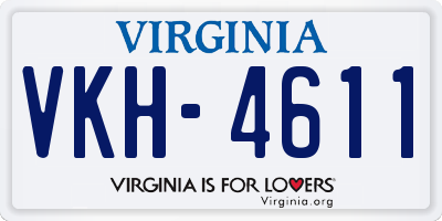 VA license plate VKH4611