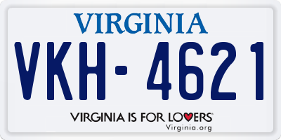 VA license plate VKH4621